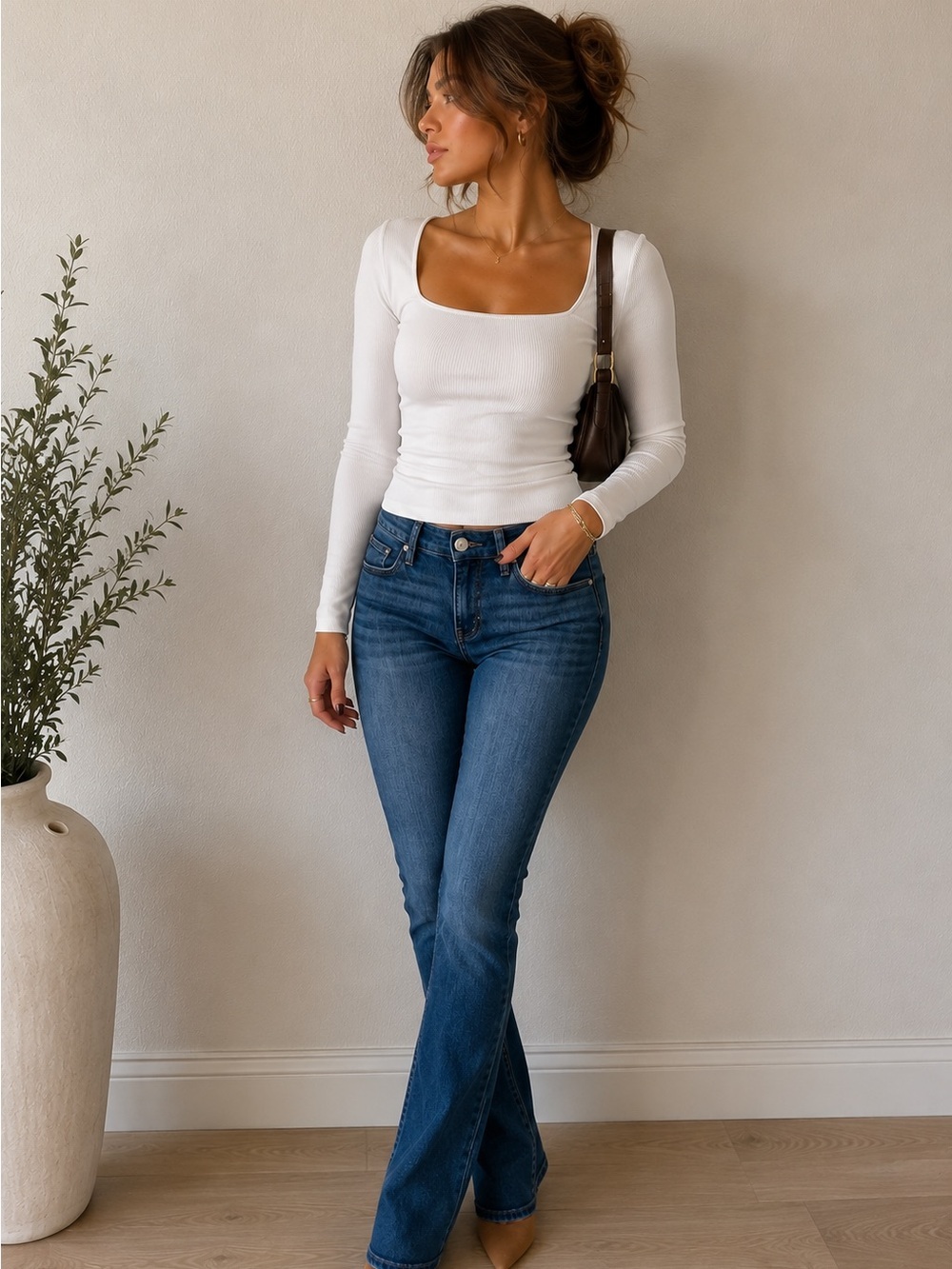 PAIGE Skyline Skinny Jeans Size 30 Medium Wash Stretch Denim